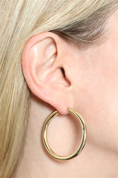 big 14k gold hoop earrings